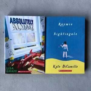 Set of 2 ~ Junior Novels ~ Absolutely Almost  Raymie Nightingale